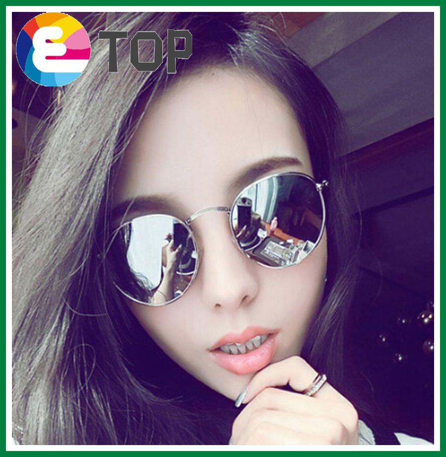 Retro round frame sunglasses, all-match color film sunglasses, fashion trend sunglasses, ocean lens glasses