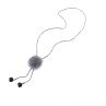 Pompom Tassel Beads Pendant Neckle Women Long Sweater Chain All-match Jewelry