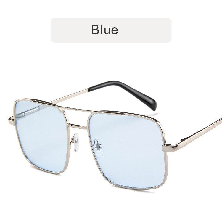 blueKOTTDO Retro Oversized Women Sunglasses Frame Vintage Square Metal Sun Glasses Frame for Men Eyewear Eyeglasses Arrival 2021