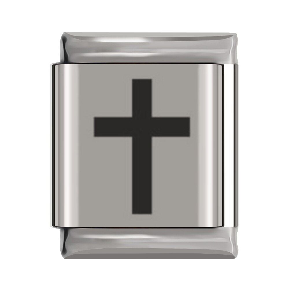 Hapiship Men Fashion Daisy Religion Godliness Charm Fit 13mm Bracelet Stainless Steel Jewelry Making DJ177