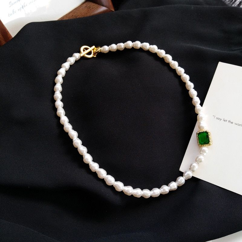New Sweet Heart Pendant Necklace Women Jewelry Necklace Simple Design Small Simulated Pearls Bracelet with Delicate Jewelry Gift