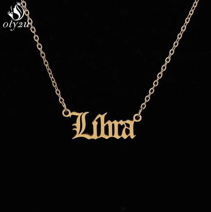 12 Zodiac Signs Necklace Taurus Capricorn Scorpio Constellation Necklaces Pendants Horoscope Choker Necklace Women Men Jewelry
