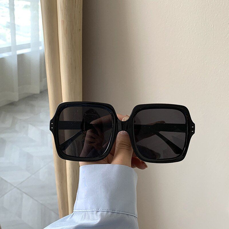 BrownOulylan Vintage Oversize Square Sunglasses Women Luxury Brand Big Frame Men Sun Glasses Black Fashion Female Eyeglasses UV400