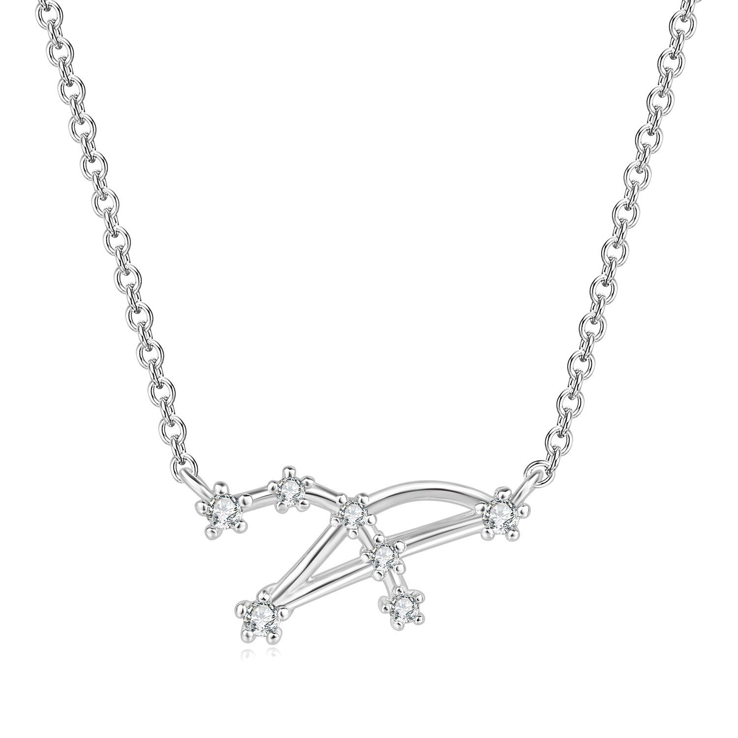 ZHOUYANG Constellation Necklace For Women Exclusive Cubic Zirconia Rose Gold Color Best Birthday Gift Fashion Jewelry N623 N634