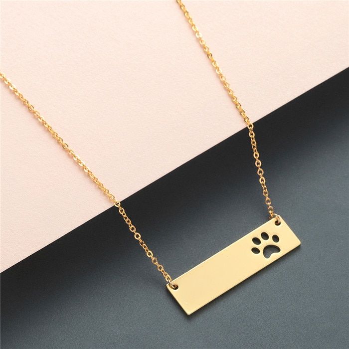 Chandler Cow Horse Bird Paw Leopard Necklace & Stainless Steel Animal Necklaces For Girls Jewelry Collares Largos Kolye