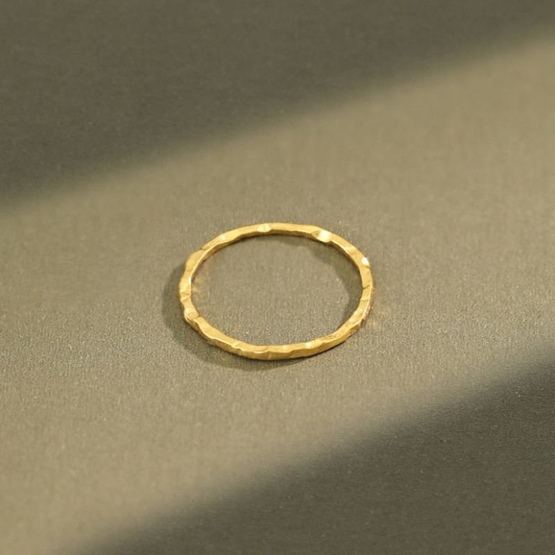 F.I.N.S Korean Simple Irregular Slim Ring Female Concave Finger Fine Rings for Women S925 Sterling Silver Stackable Ring