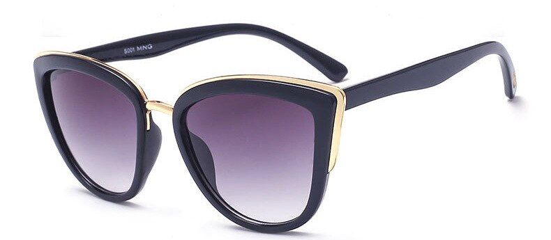 C01 Black GrayTOYEARN Luxury Brand Designer Ladies Cat Eye Sunglasses Women Vintage Gradient Sun Glasses For Female oculos de sol UV400
