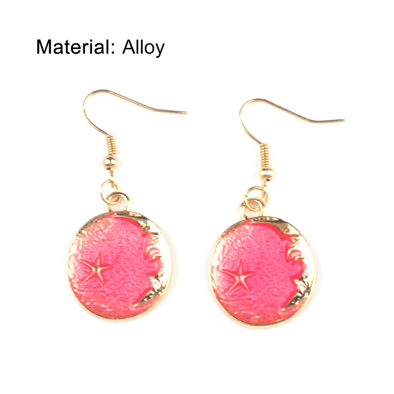 Hook Earrings Star Delicate Cartoon Moon Star Drop Earrings