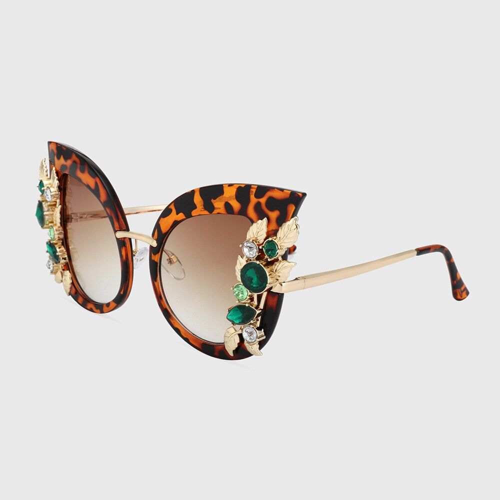 C2 leopard frameROYAL GIRL Cat Eye Sunglasses for Women Luxury Designer Sun Glasses Mirror Shades lunette femme Oculos ss003