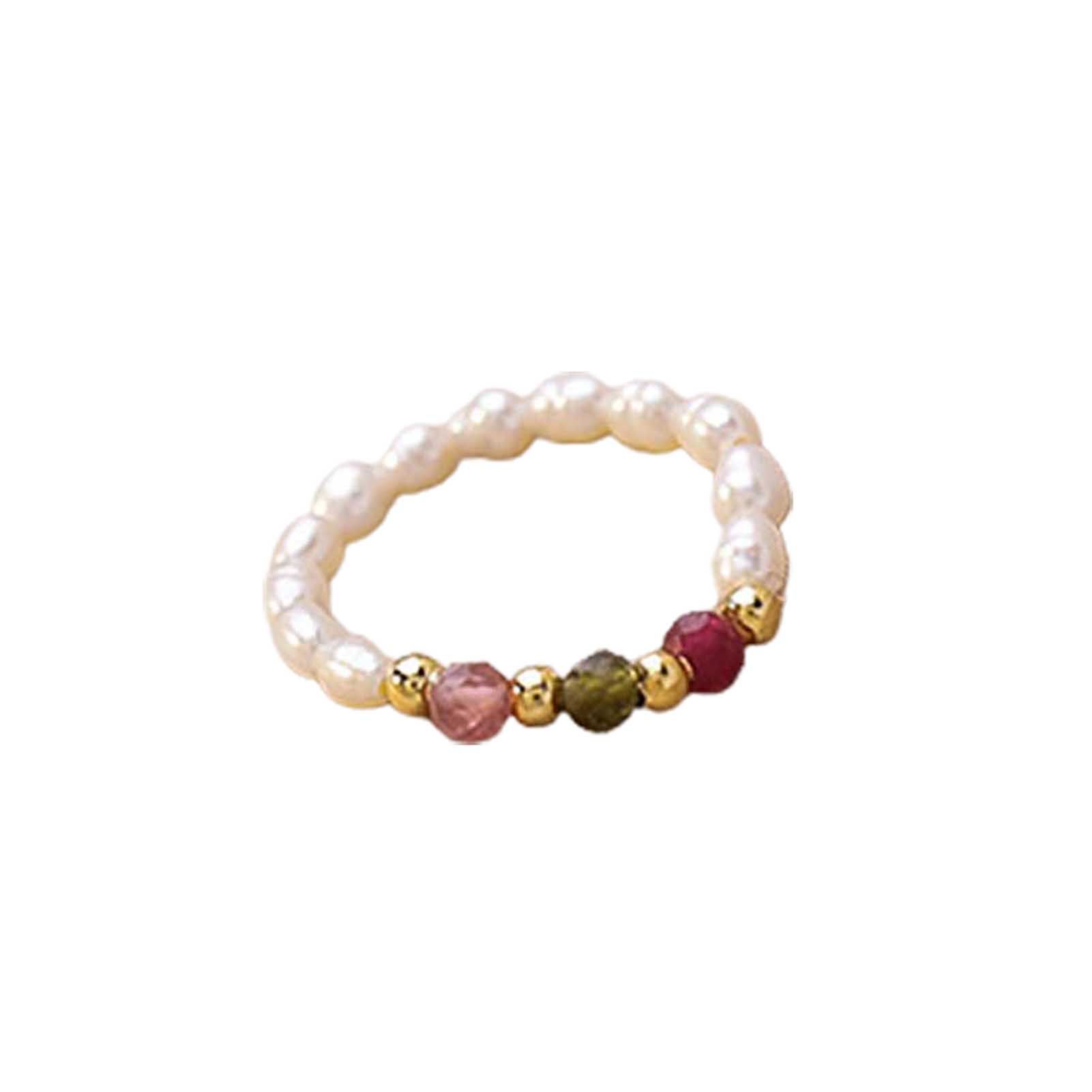 Women Ring Exquisite Colorful Beaded Handmade Finger Ring