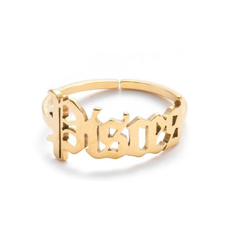 New Stainless Steel Zodiac Rings for women Men Antique Style Design Letter Leo Aries Rings Minimalist 12 Constellation Jewelry(null)