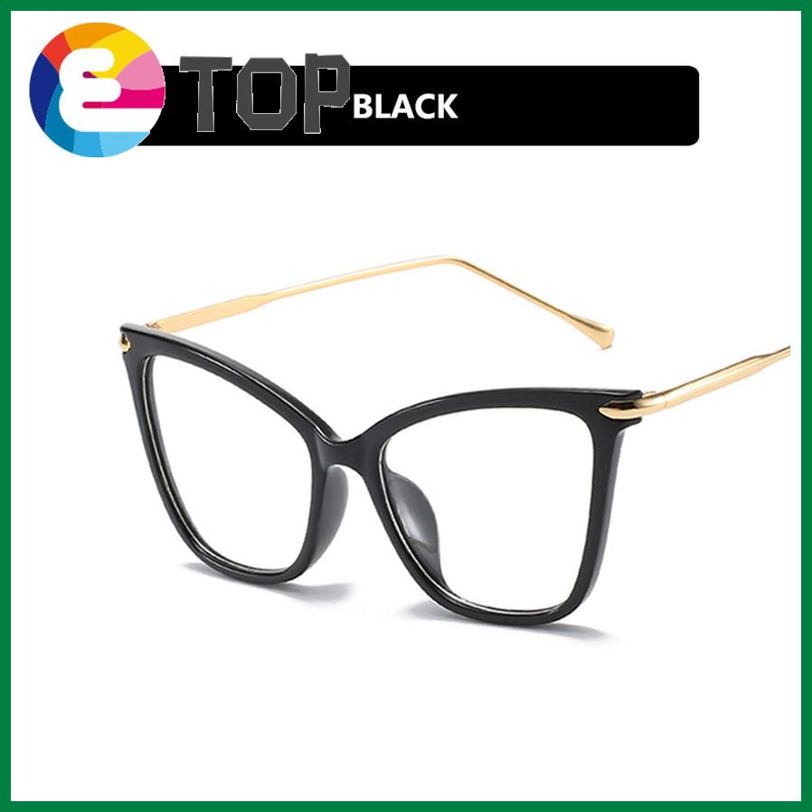Supply large frame glasses frame retro ladies flat mirror fashion trend metal glasses frame