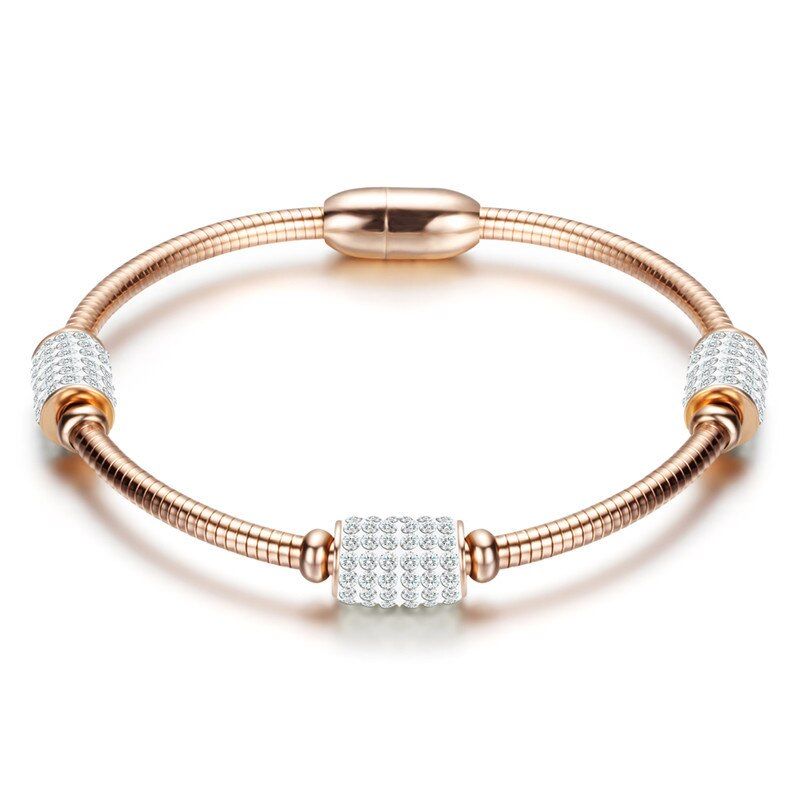 LETAPI Fashion Woman Bracelet and Bangles With Magnetic Clasp Women Stainless Steel Bracelet Bangles Jewelry Wholesale