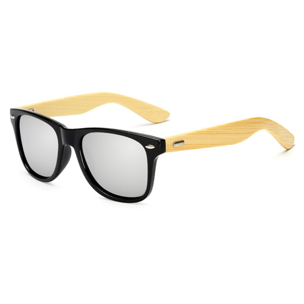 Black WhiteKeiKeSweet Polarized Brand Designer Bamboo Wood Vintage Outdoor Sunglasses Men Women Fashion Rays Sport Cool Sun Glasses Top