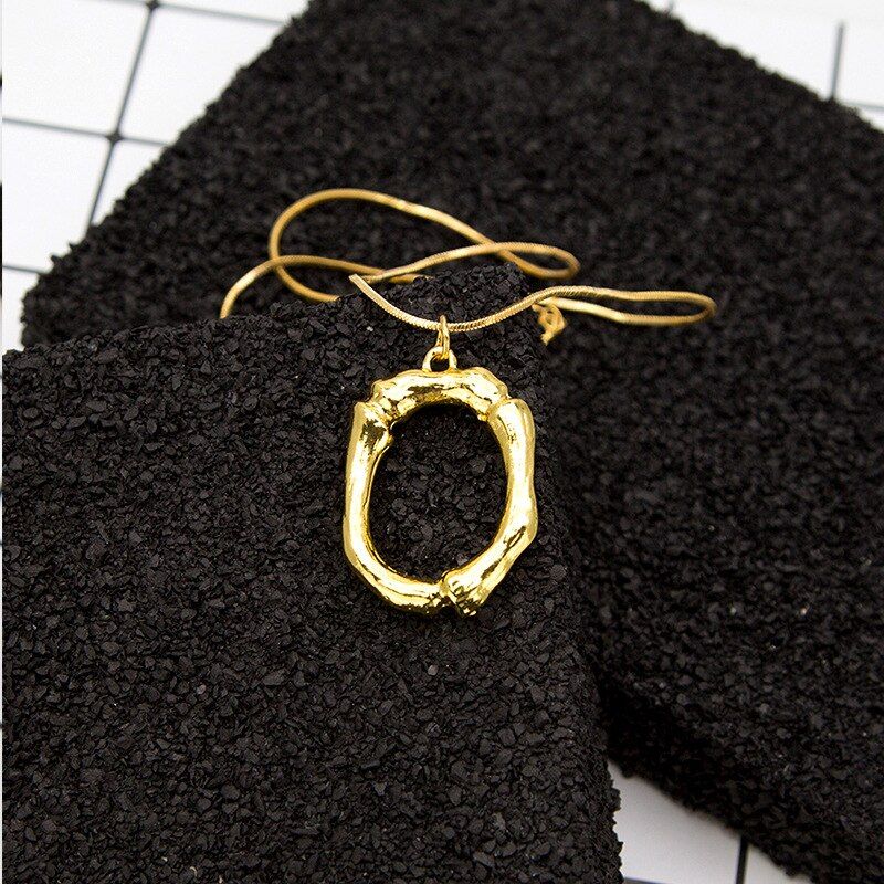 Fashion Big Letter Necklace Women Gold Color Long Chain Necklaces Alphabet Pendant Necklace Name Collier Femme Best Friend Gift
