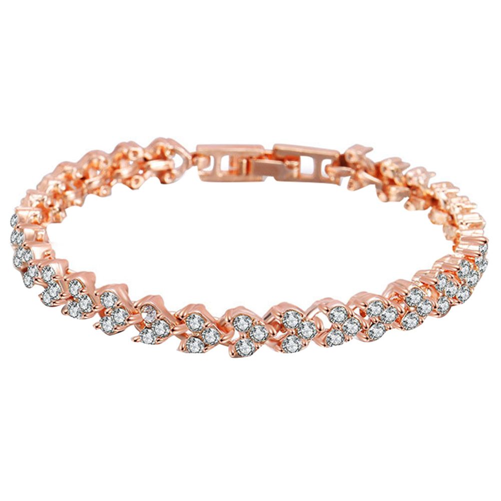 Women Full Rhinestone Bracelet Bangle Wedding Party Jewelry Gift