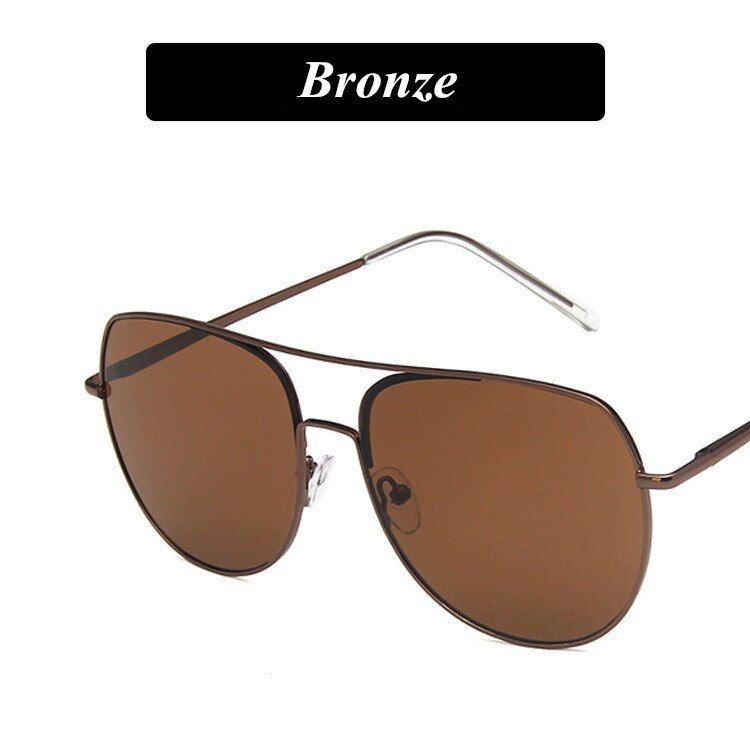 BronzeBrand Design Metal Mirror Sunglasses Women Driving Sunglasses Men UV400 Fashion Vintage Women Sun Glasses Gafas De Sol Mujer