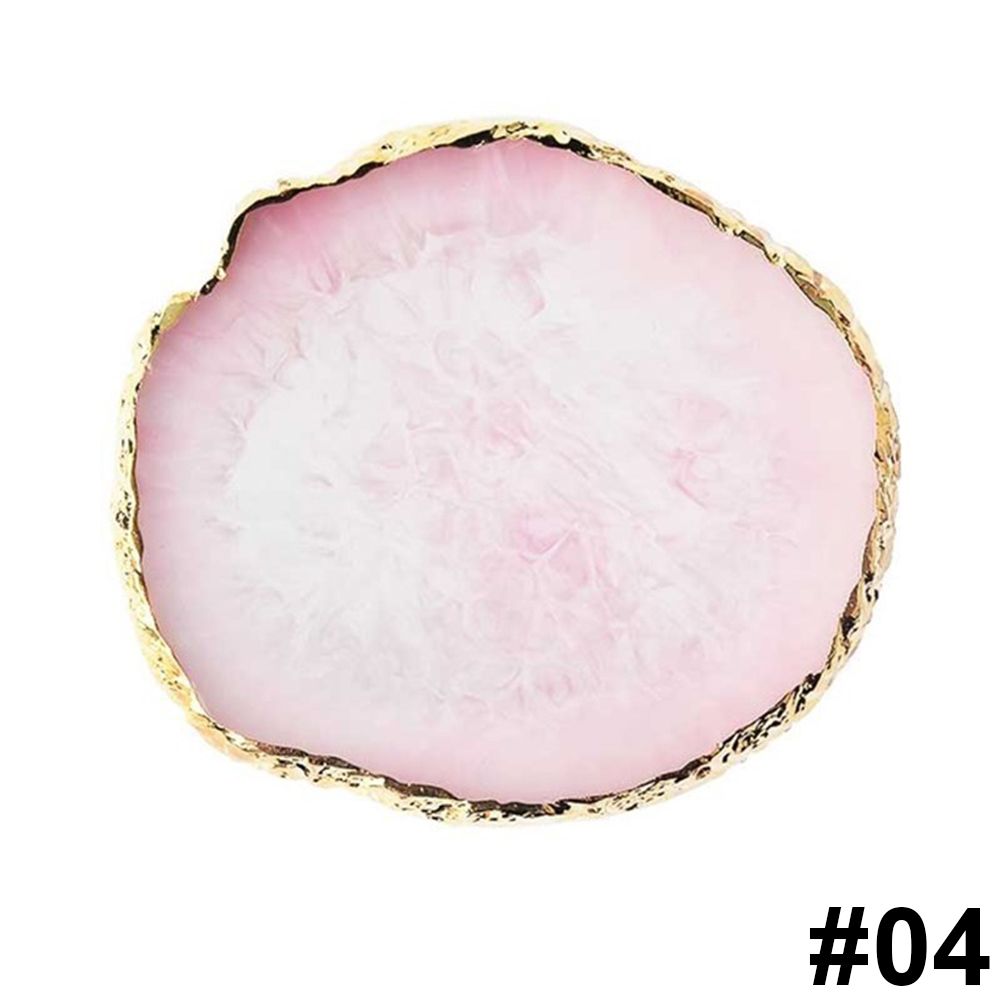 Jewelry Display Board Round Resin Agate Piece Household Nail Art Painted Palette Coaster Photography Props Nail Art Accessories