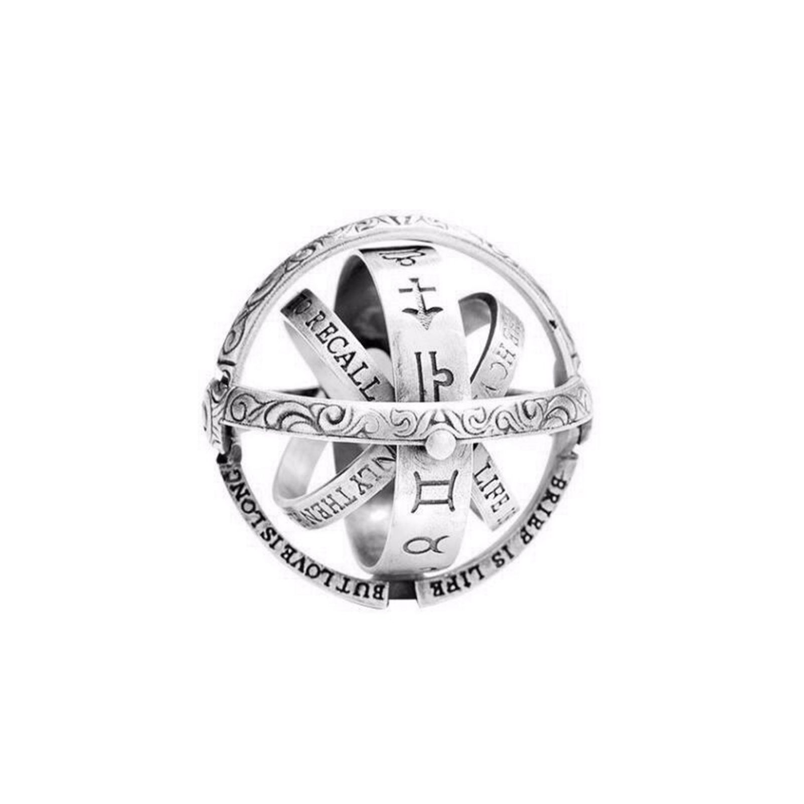 Creative Fine Workmanship Foldable Cosmic Astronomical Ball Ring Fashion Jewelry for Dating
