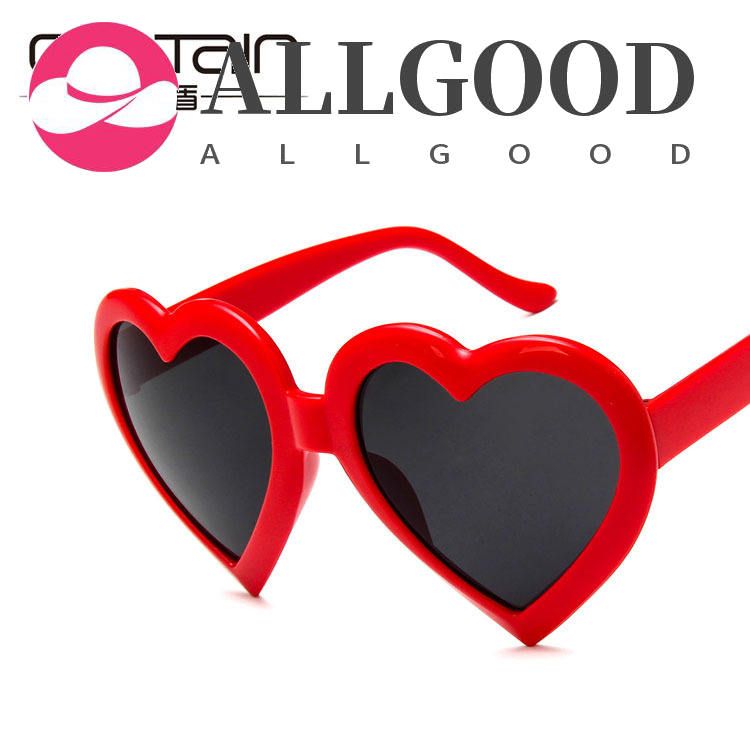 Fashion trend love sunglasses, European and American colorful sunglasses, peach heart sunglasses