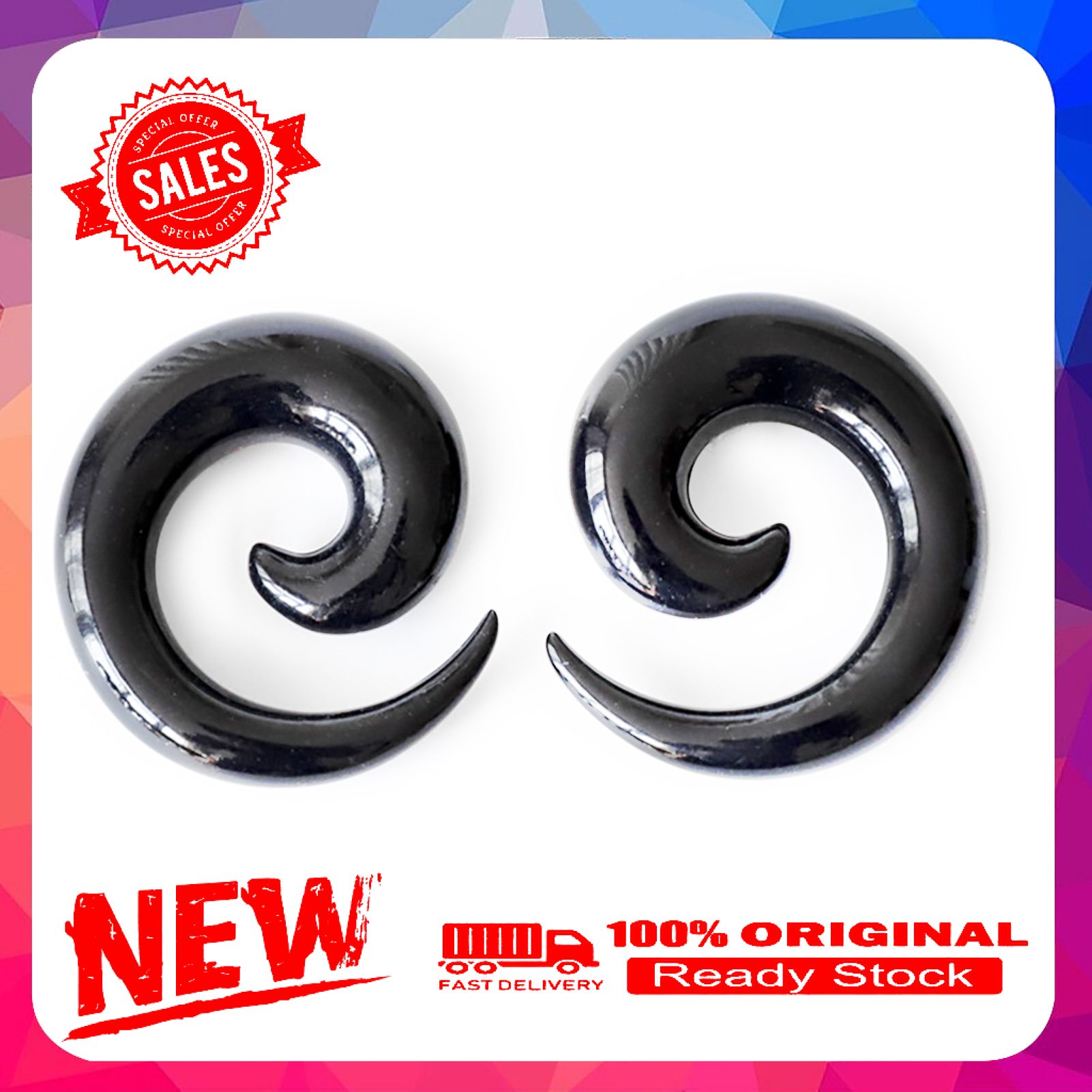 2Pcs/Bag Ear Stretcher Stylish Cool Irregular Shape Ear Auricle for Girl