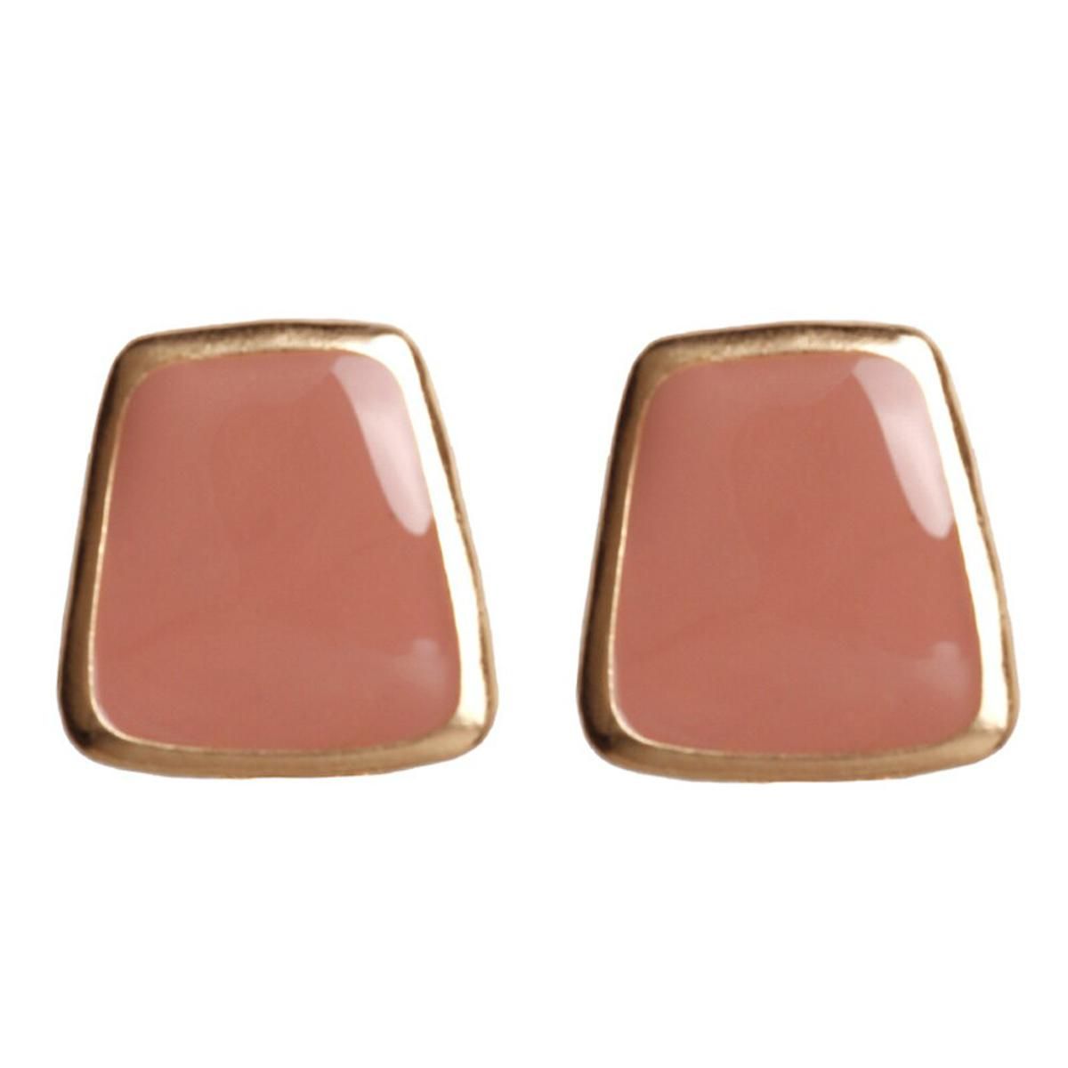 Korean 5 Colors Black/White/Blue/Pink/Red Enamel Stud Earrings Simple Female Earring For Women Jewelry