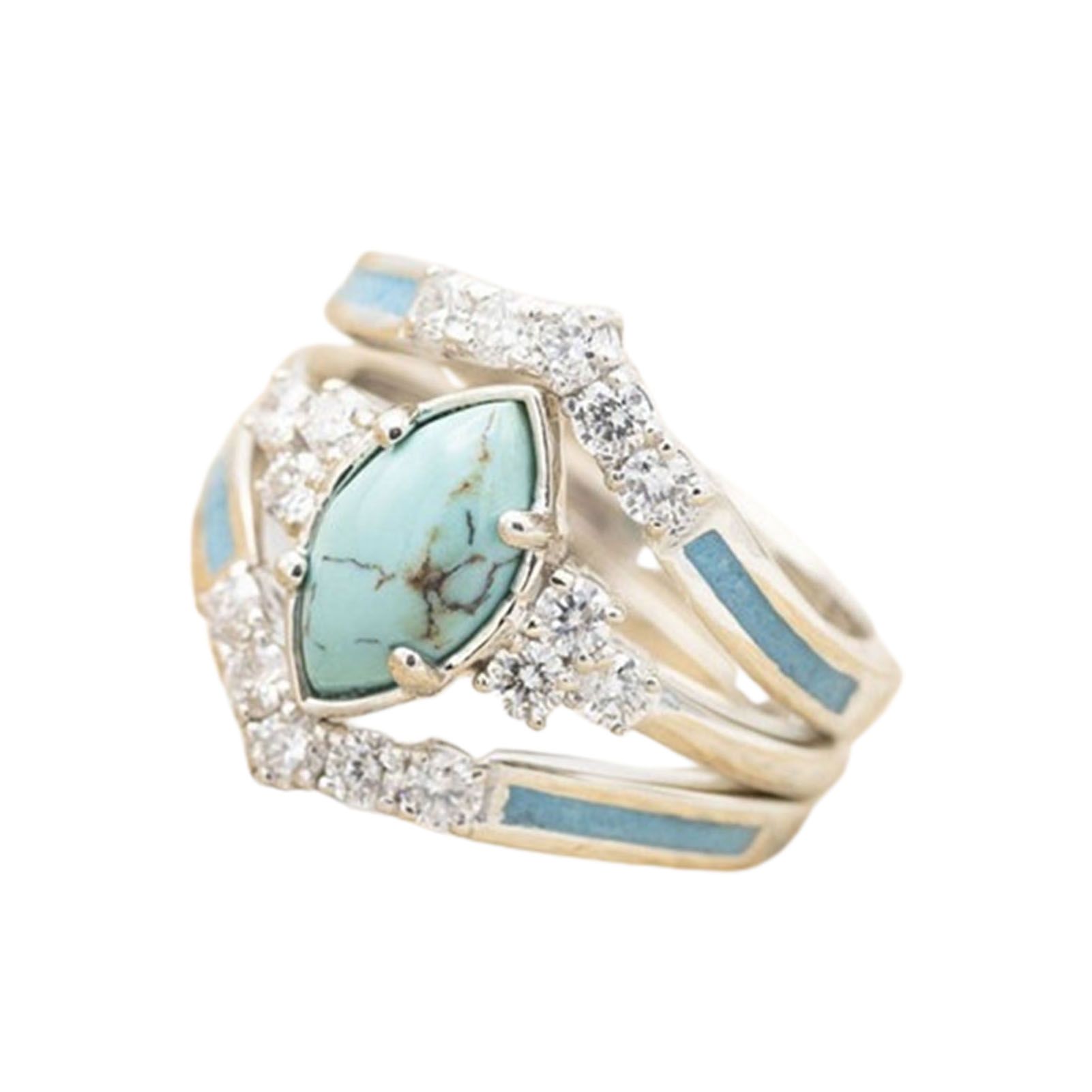 Party Rings Faux Turquoise Long Lasting Fashion Appearance Rings