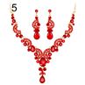 ury Water Drop Rhinestone Inlaid Wedding Bridal Neckle Earrings Jewelry Set