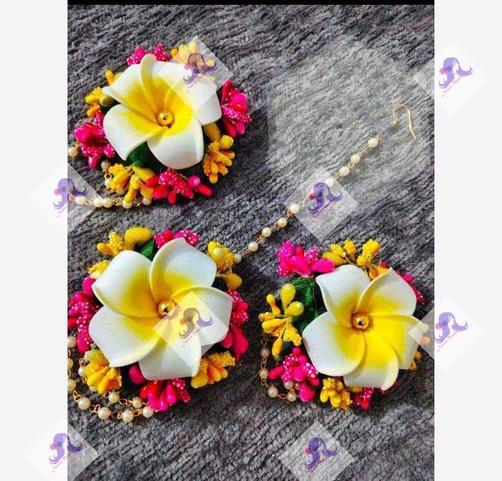 Artificial kathgolap multicolour tikli set for girls and womens
