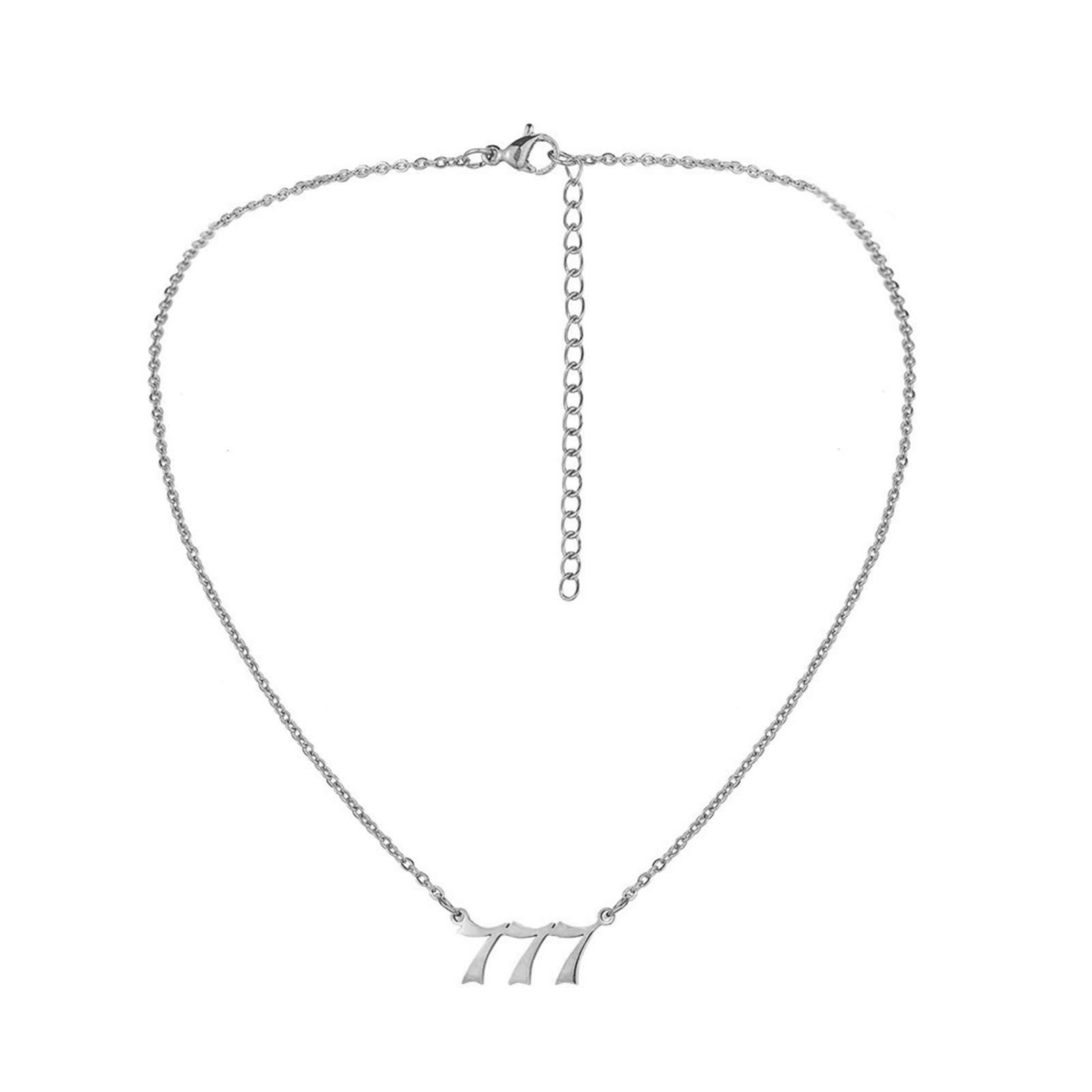 Charm Necklace Elegant Glaring Jewelry Number Necklace