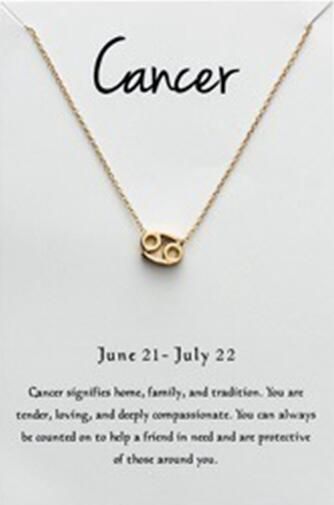 QIAMNI Virgo Libra Scorpio Sagittarius Capricorn Aquarius Zodiac Necklaces Pendant 12 Constellation Star Signs Necklace Gift