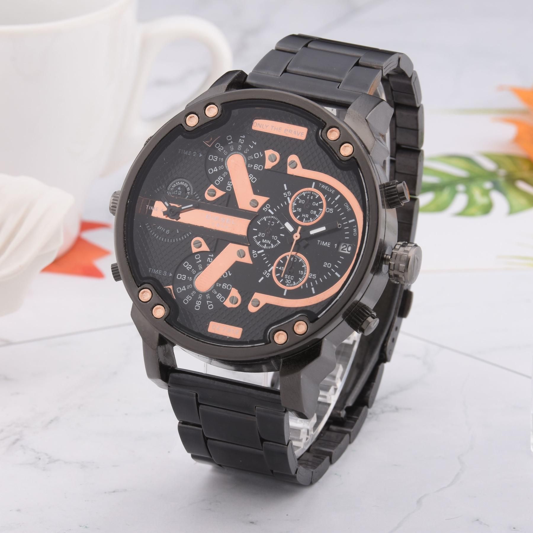 Branded design Stainless Steel Strip Wristwatches for Men
