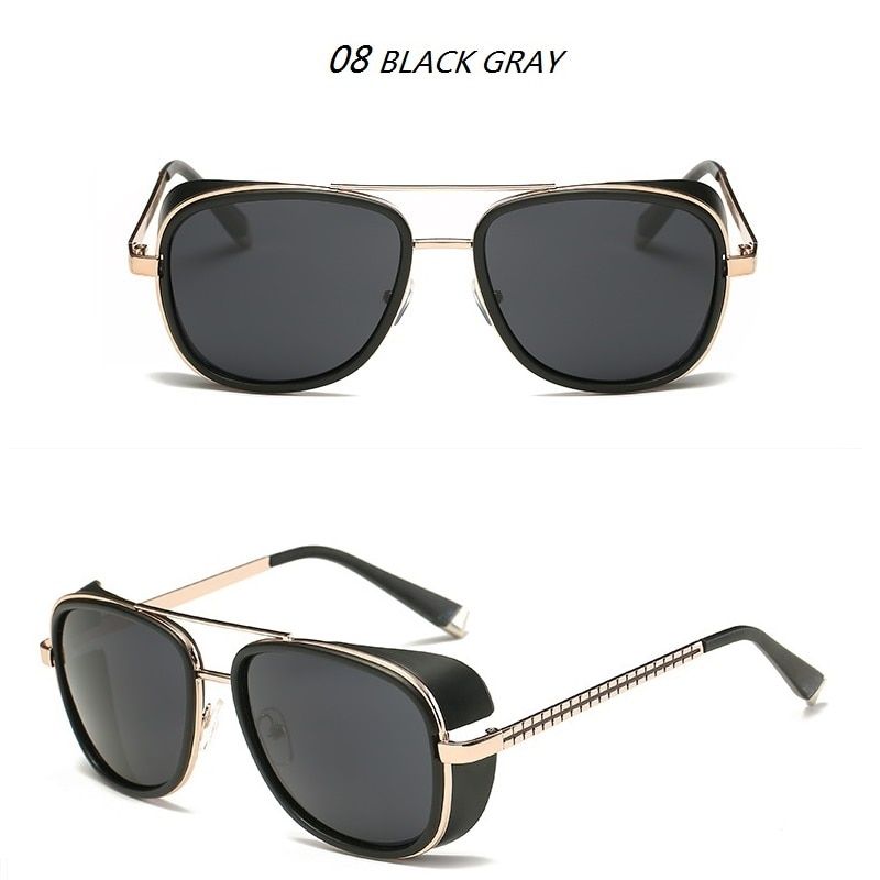 Iron Man 3 TONY stark Sunglasses Men Women Coating Vintage Brand Design Sun glasses retro Shades Windproof Goggles Oculos De Sol
