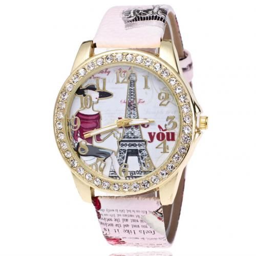 Women Rhinestone Inlaid Tower Round Dial Arabic er Analog Quartz Wrist WatchTop Brand Girls Bracelet Clock WristWatch