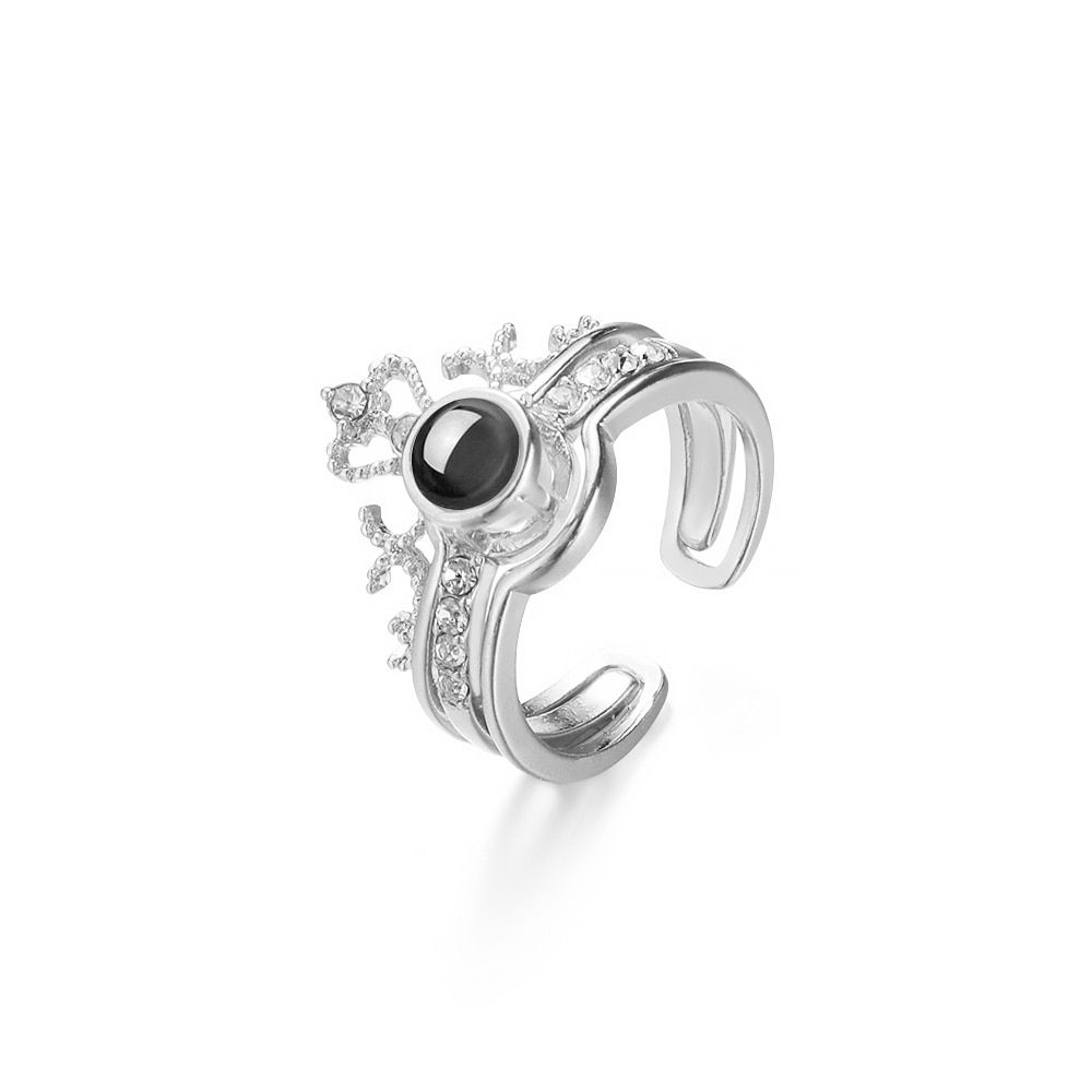 100 Language I love you Couple Rings Projection Ring Romantic Wedding Rhinestone