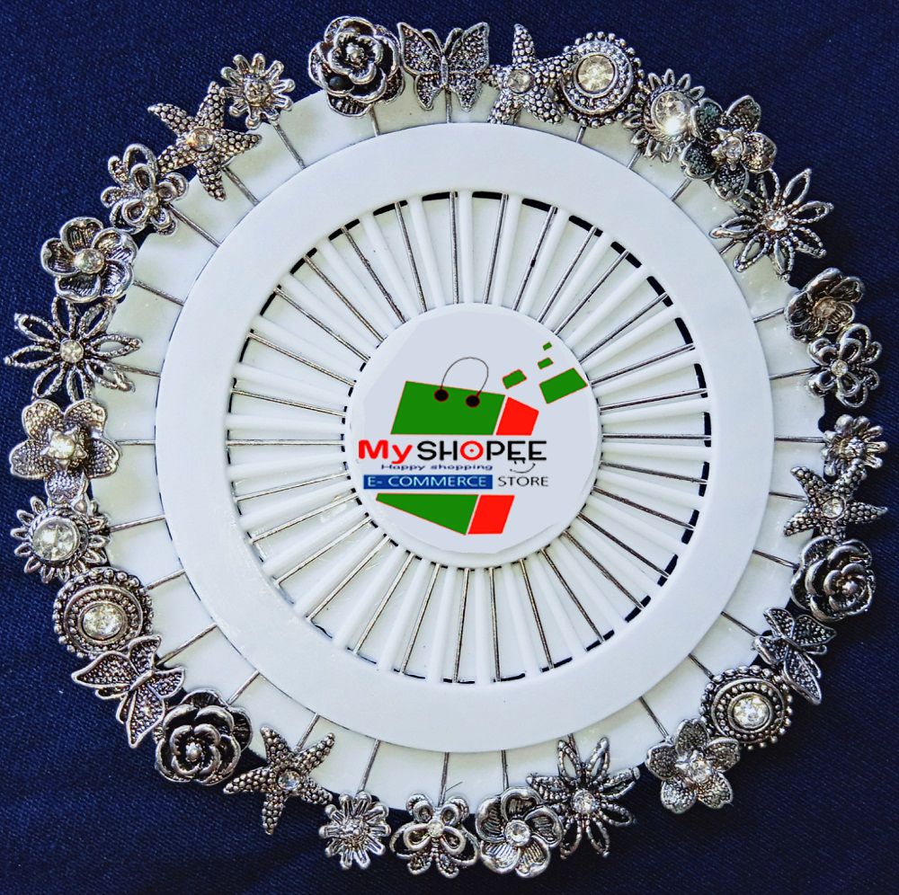 Classic Flower Brooch Handmade Lapel Pins Suit , Party Long Pin Wedding Brooches For women Men/Hijab pins Random of shape 30 pcs