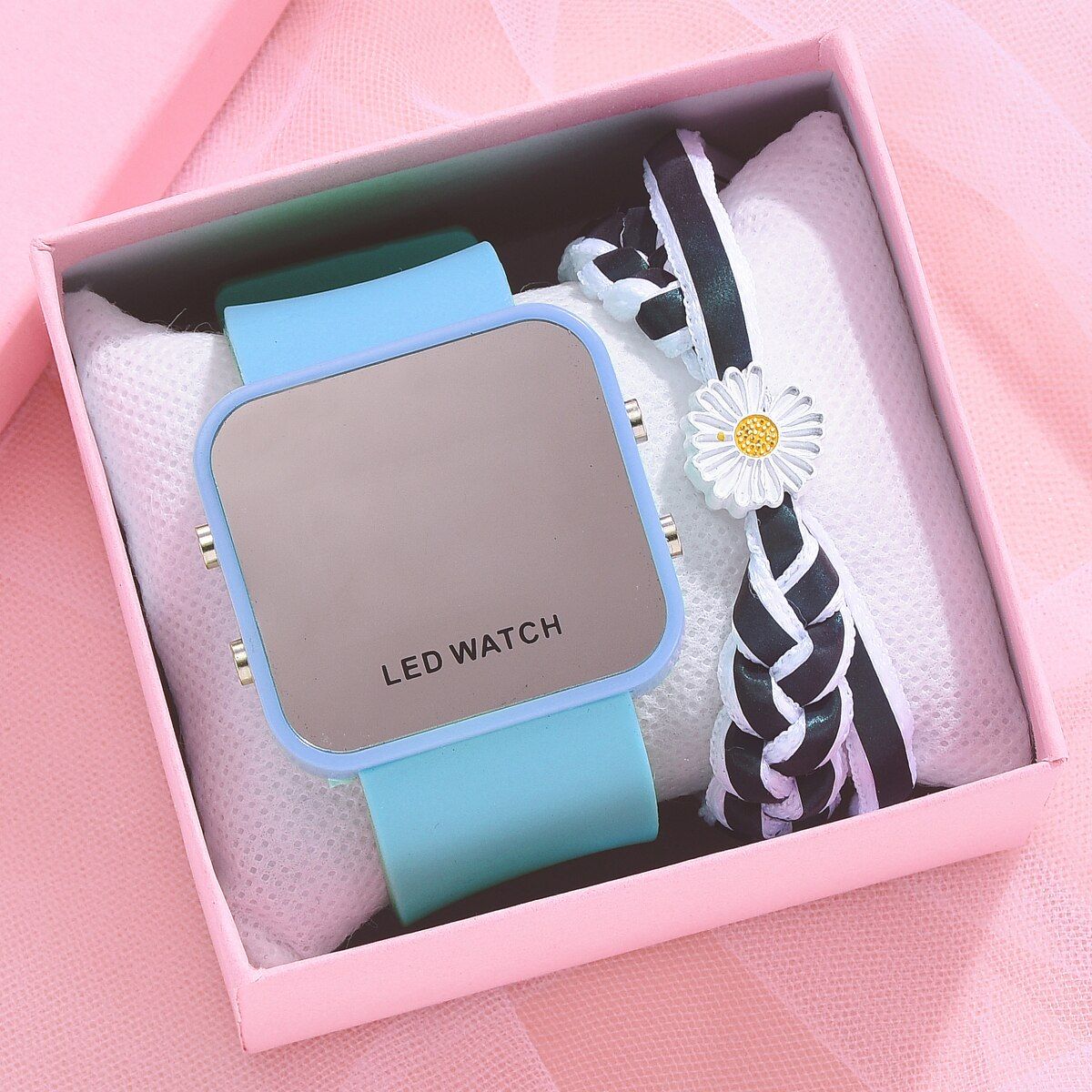 Women Fashion Silicone Strap Square Dial Quartz Watch Candy PinkJelly Bracelet Ladies Fashion Dress Wristwatch Female Watch