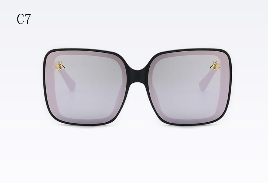 C7Free Shipping European and American Personality Fashion Square Sunglasses Retro Colorful Sunglasses UV400