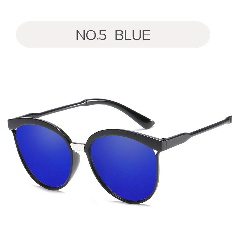 BLUEUVLAIK Vintage Cat Eye Sunglasses Women High Quality Brand Designer Fashion Sun glasses for Men Retro Mirror Eyewear UV400