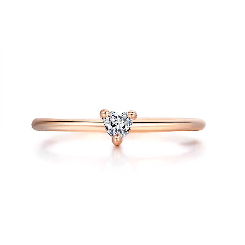 Minimalist Delicate Rings For Women Sweet Heart Shape Zircon Thin Finger Ring Mini Pearl Little Heart Thin Knuckle Fashion Ring