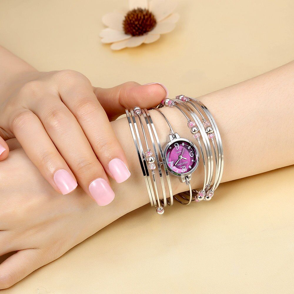 GEEKTHINK Bohemian Style Luxury Brand Quartz Watch Women Bracelet Ladies Casual Dress Beads Decor Wristwatch Clock Female Girls