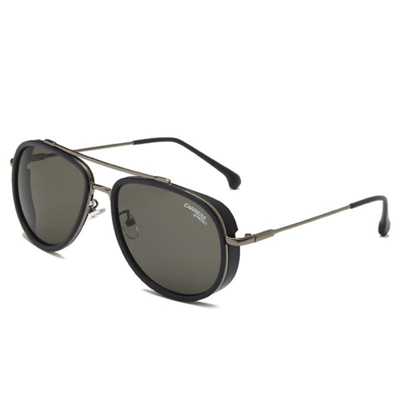 Vintage Aviation Sunglasses Men Women Matte Metal Retro Designer Frame New Fashion Pilot Sun Glasses Hombre UV400-C4 Matte Blue-No packaging