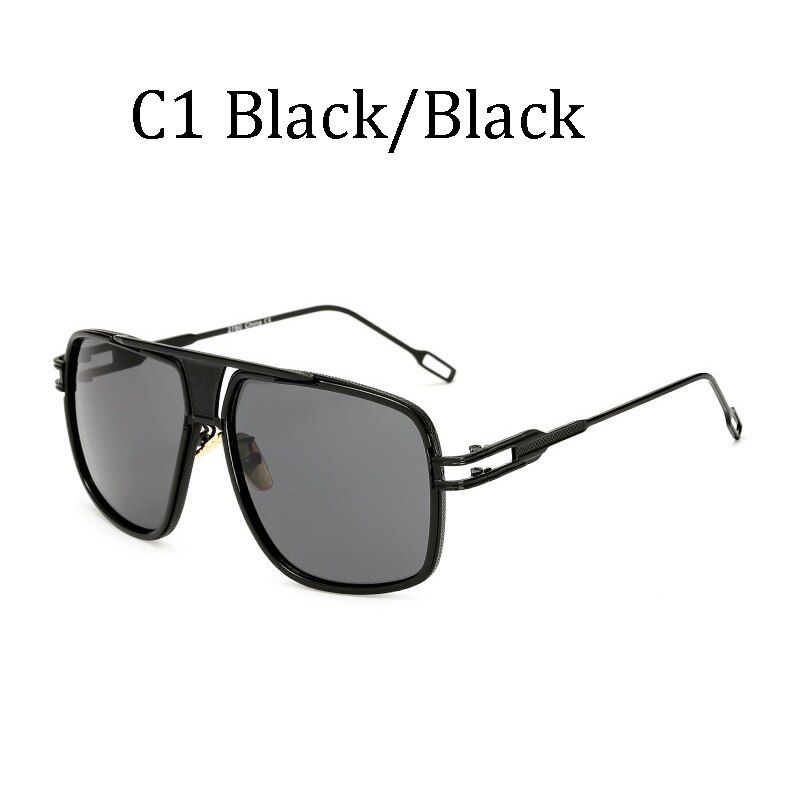 615 C1Fashion Big Frame Sunglasses Men Square Fashion Glasses for Women Gradient lens Retro Sun Glasses Vintage Gafas Oculos male