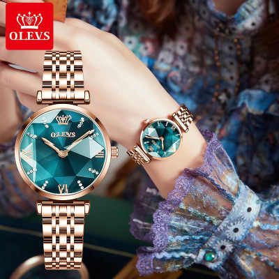 OLEVS 6642 Romantic Sea Blue Watch For Women Waterproof 2021