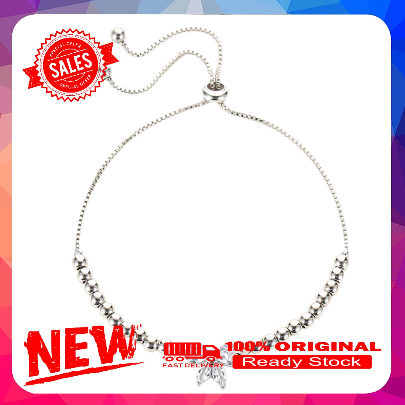 Simple Adjustable Women Butterfly Cubic Zirconia Bangle Bracelet Jewelry Accessory for Valentine Day