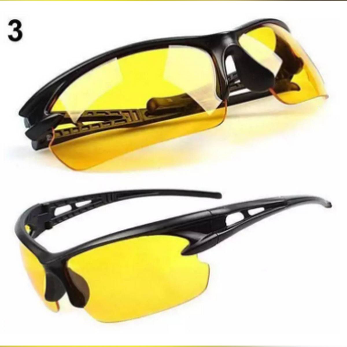 Special Night Vision Driving,Biking,cycling Wrap Around Sunglasses- Yellow