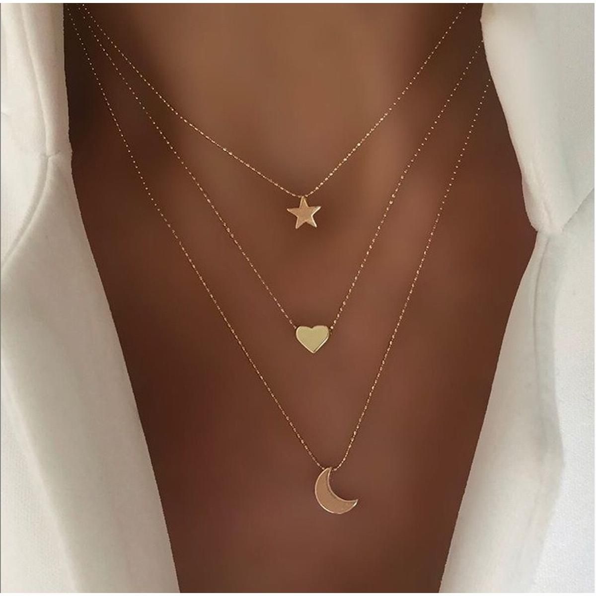 Bohemian Body Chains Golden Necklace Women Collares Boho Colorful Beads Tassel Choker Necklace Handmade French Collier Jewelry