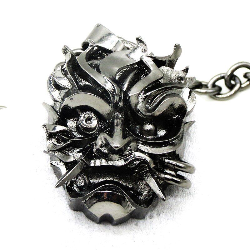 Wizard school cat head Medallion pendant necklace 30*34mm silver gold color green rhinestone wild monster games animal necklace
