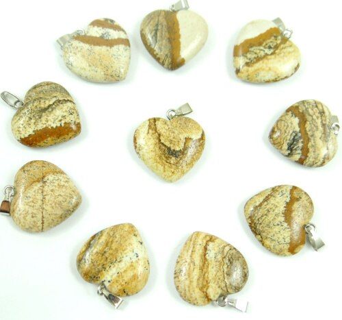 Natural stone Turquoises labradorite Quartz crystal tiger eye Opal heart Pendant for diy Jewelry making earring necklace 24pcs
