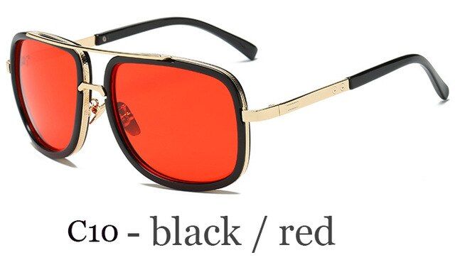 1828 C10Fashion Big Frame Sunglasses Men Square Fashion Glasses for Women Gradient lens Retro Sun Glasses Vintage Gafas Oculos male